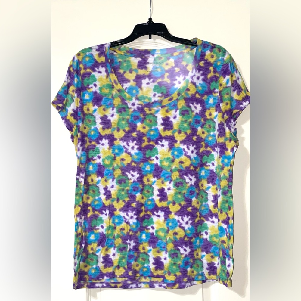 CHAUS SPORT TIE DYE LOOK WOMENS TOP XXL
